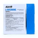 ویال ال آرژنین 1000 میلی‌گرم آلامو، با منیزیم استئارات، تقویت سیستم ایمنی، بهبود جریان خون، مناسب ورزشکاران.