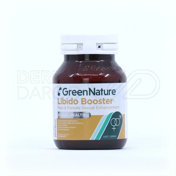 green-nature-libido-booster-30-tabs (1) بستهبندی قرص لیبیدو بوستر گرین نیچر؛ مکمل گیاهی برای افزایش میل جنسی، بهبود عملکرد جسمی و کاهش علائم یائسگی در بانوان و آقایان