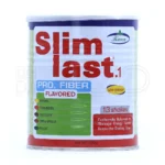 پودر اسلیم لست ۱ کارن، با پروتئین آب پنیر و فیبر پسیلیوم، در قوطی، کاهش وزن، منبع غنی فیبر و ویتامین‌ها، مناسب رژیم لاغری.