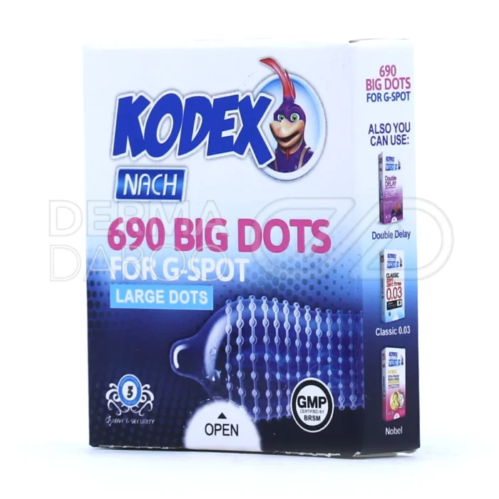 کاندوم بیگ داتس کدکس، خاردار درشت، تحریک G-Spot و افزایش لذت زوجین.