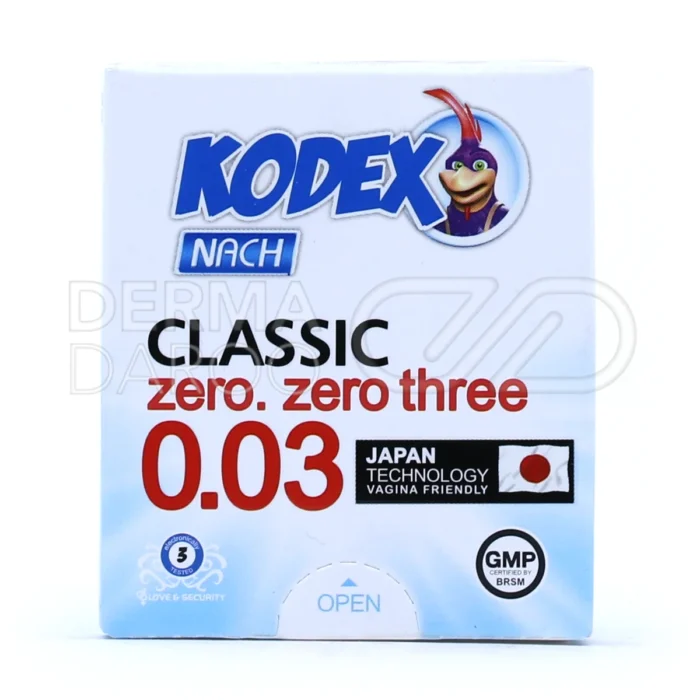 kodex-classic-30-microns-condoms (6) کاندوم فوق نازک ۳۰ میکرون کدکس، بستهبندی مقاوم، لاتکس ۰.۰۳ میلیمتر، افزایش لذت و مقاوم با تکنولوژی ژاپن.