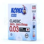 کاندوم ۳۰ میکرون کدکس، فوق نازک ۰.۰۳ میلی‌متر، افزایش لذت و تحریک جنسی.