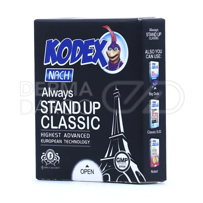 کاندوم استند آپ، پهنای ۵۲ میلی‌متر، چرب و مناسب مقاربت دردناک.