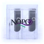 تراش دو قلو آرایشی با تیغه‌های دوگانه برای مدادهای آرایشی، طراحی رنگی متنوع رندوم، مناسب تراش مداد چشم و رژ مدادی ضخیم