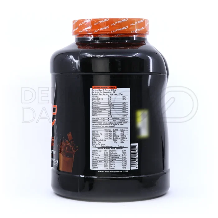 مکمل ایزو وی نوتریمد، حاوی ۱ گرم کربوهیدرات، ۱۳ درصد کلسیم، جلوگیری از تحلیل عضلات و مناسب ورزشکاران حرفه‌ای