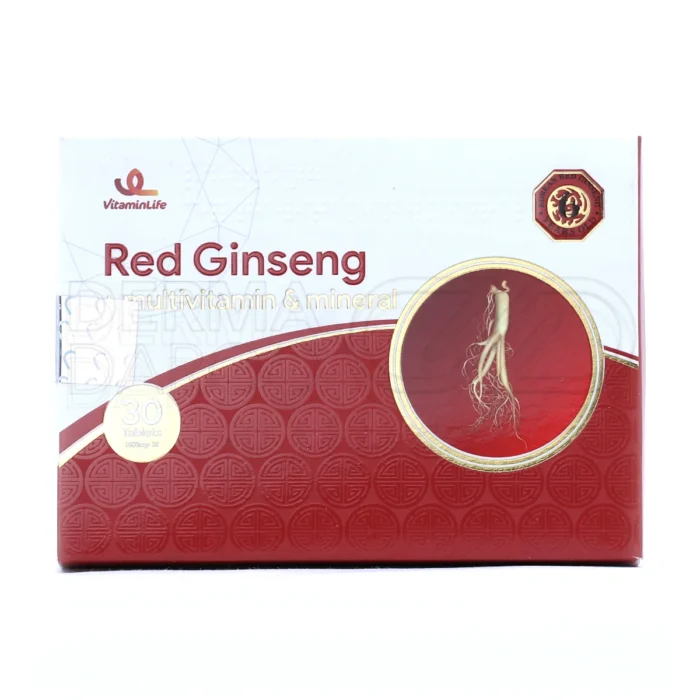 مکمل رد جینسینگ ویتامین لایف، بسته‌بندی 60 قرصی، تقویت قوای جنسی، ذهن و ایمنی، فاقد شکر و نگهدارنده.