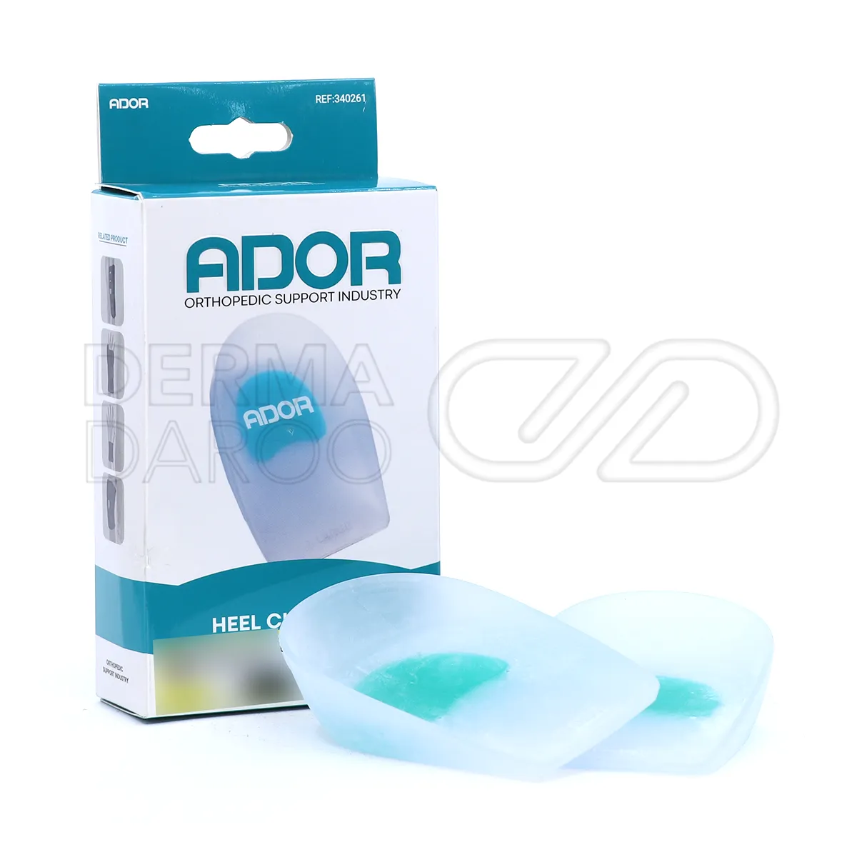 بسته بندی جفت پد سیلیکونی خارپاشنه آدور نرم و انعطاف پذیر برای درمان درد پاشنه و بر جستگی استخوانی