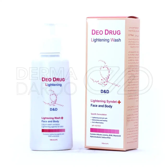 deo-drug-lightening-wash-liquid-150-ml-00 مایع شوینده روشن کننده پوست صورت و بدن دئودراگ 150 میلی لیتر