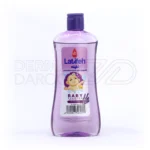 بطری شامپو بچه لطیفه مدل اسطوخودوس با بسته بندی بنفش و طراحی جذاب، فاقد پارابن، رطوبت رسان و مناسب پوست و موی حساس کودک