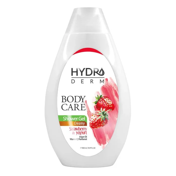 شامپو بدن کرمی با رایحه ماست و توت فرنگی هیدرودرم 500 میلی لیتر