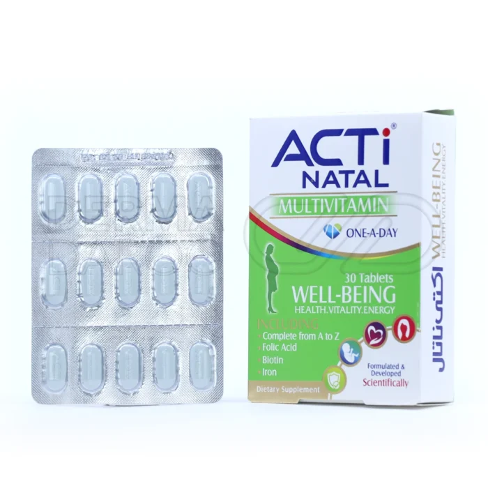 abian-darou-acti-natal-multivitamin-30-tabs (1) قرص مولتی ویتامین اکتی ناتال لیبرتی سوئیس؛ مکمل دوران بارداری و شیردهی، حاوی فولیک اسید، آهن و ویتامین D برای رشد سالم جنین و سلامت مادر