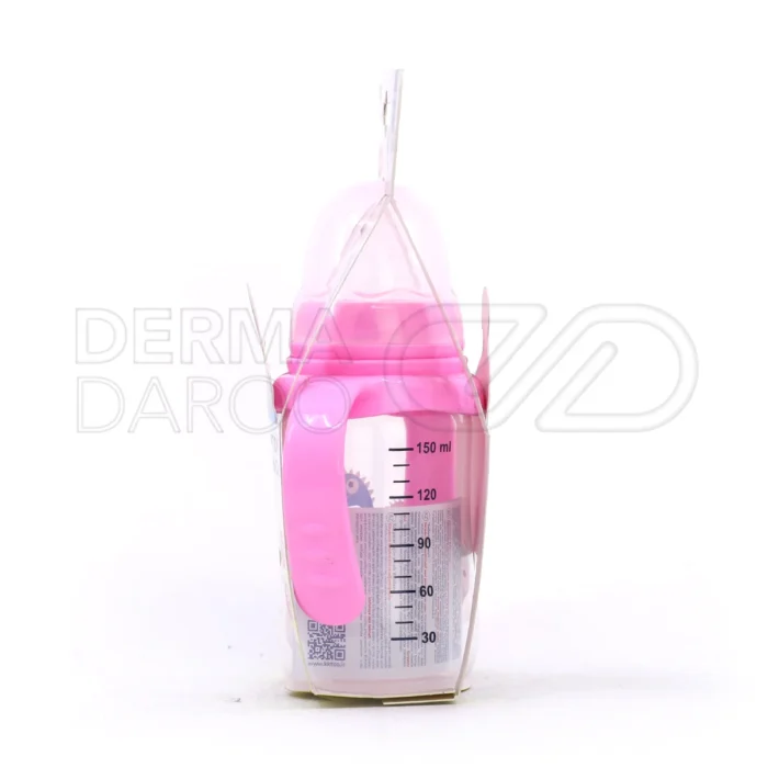 شیشه شیر بیبی لند کد ۲۴۹، با پلی‌پروپیلن و سیلیکون بهداشتی، ضد نفخ و کولیک، مناسب نوزادان ۰ تا ۶ ماه، فاقد BPA.