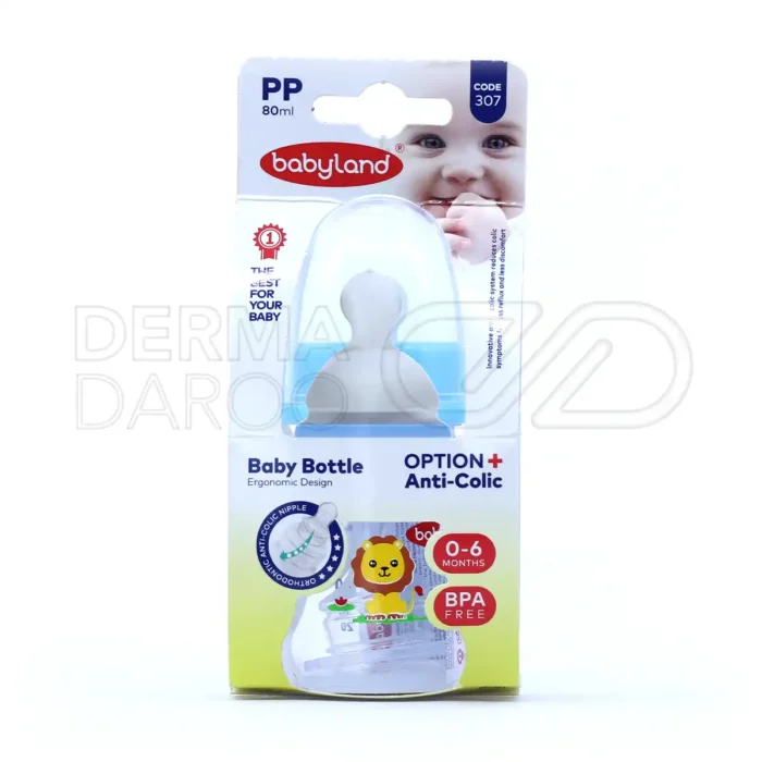 شیرخوری کودک بیبی لند کد 307 مناسب نوزادان 0 تا 6 ماه 80 میلی لیتر