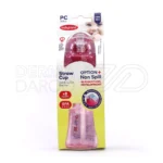 قمقمه نی‌دار بیبی لند مدل ۳۸۰، ۳۰۰ میلی‌لیتر، پلاستیک با کیفیت، فاقد BPA، با نی سیلیکونی و درپوش، ضد نشت، مناسب کودکان.