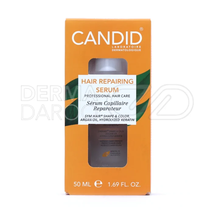 سرم مو تک فاز کاندید، ترمیم موهای آسیب‌دیده، با روغن جوانه گندم و آرگان، ضد موخوره، مناسب موهای خشک و رنگ‌شده.