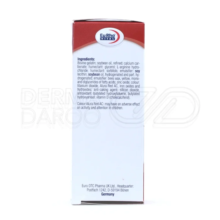 کپسول آرژی زینک پلاس با آرژنین، زینک و ویتامین D مناسب رشد استخوان در نوجوانان و بزرگسالان