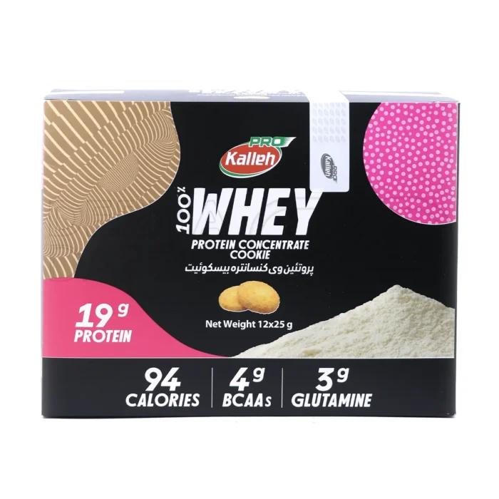 ساشه پروتئین وی کاله پرو 12 عددی، طعم وانیل و کوکی، حاوی 24 گرم پروتئین و 5 گرم BCAA، فاقد لاکتوز