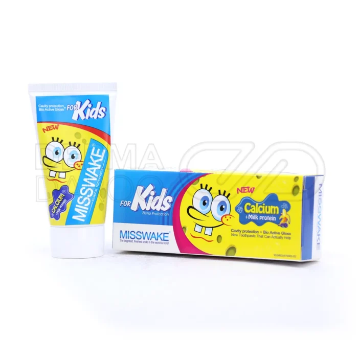 خمیر دندان کودکانه میسویک موز با ترکیبات مغذی کلسیم، ایده آل برای مسواک زدن روزانه و حفظ سلامت دندان شیری