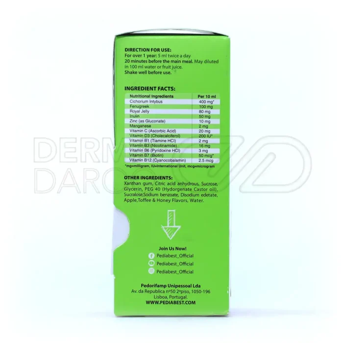 شربت اشتها آور اپتایت پدیابست 150 میلی لیتر