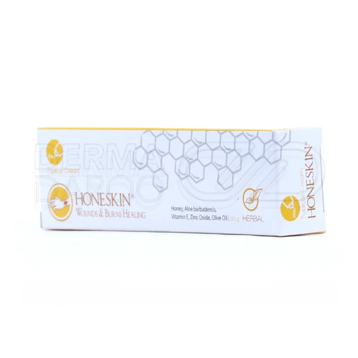 هان اسکین، کرم آنتی‌باکتریال، با عصاره همیشه‌بهار و ویتامین C، ترمیم زخم و سوختگی، لایه‌بردار، حاوی عسل و آلوئه‌ورا.