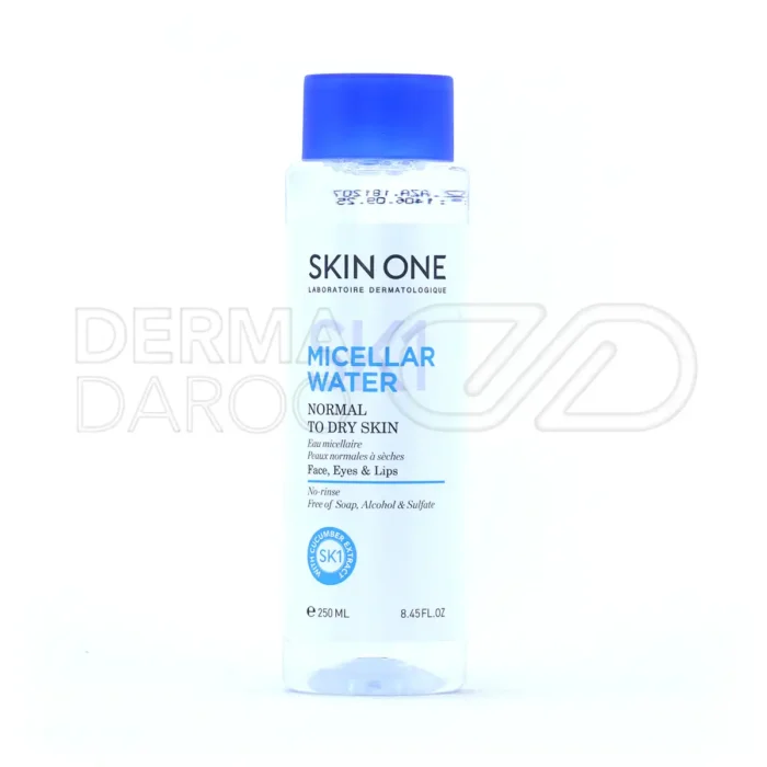 محلول پاک کننده آرایش پوست نرمال تا خشک اسکین وان 250 میلی لیتر محلول پاک کننده آرایش پوست نرمال تا خشک اسکین وان ۲۵۰ میلی لیتر