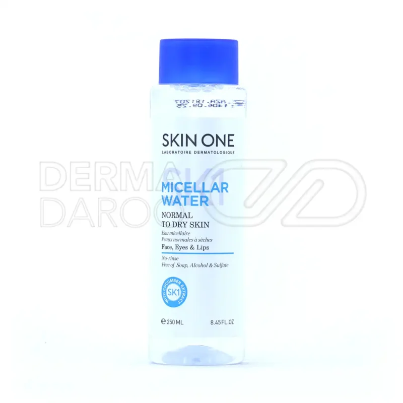 محلول پاک کننده آرایش پوست نرمال تا خشک اسکین وان 250 میلی لیتر محلول پاک کننده آرایش پوست نرمال تا خشک اسکین وان ۲۵۰ میلی لیتر