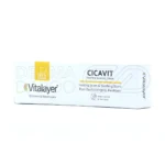 کرم ترمیم‌کننده ویتالیر، با ویتامین C و آلوئه‌ورا، ضد جای زخم، تسریع‌کننده بهبود، مناسب پوست پس از لیزر درمانی.