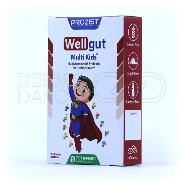 قرص جویدنی ول گات مولتی کیدز زیست تخمیر 30 عددی