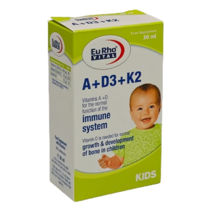 قطره خوراکی ویتامین آ + د3 + کا2 یوروویتال 30 میلی لیتری