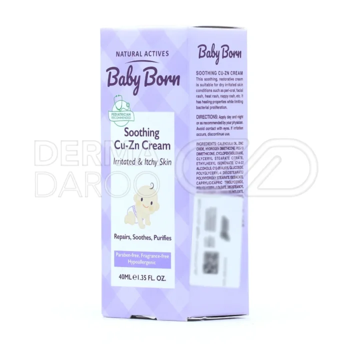 کرم ضدالتهاب بیبی برن، فاقد پارابن، نرمی و لطافت پوست کودک.