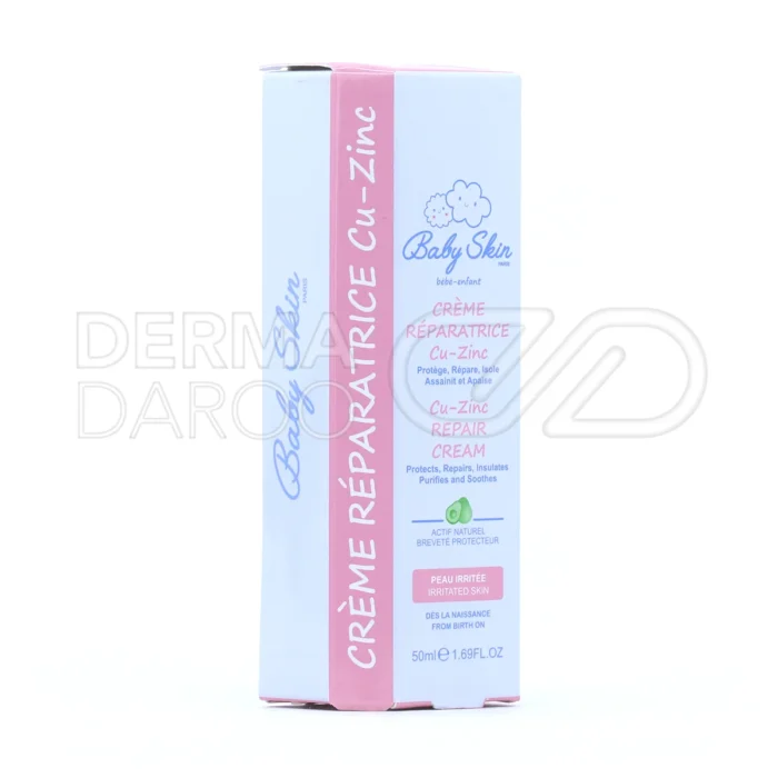 کرم ترمیم‌کننده پوست کودک، حاوی زینک و روغن بادام، ضدالتهاب، بهبوددهنده ادرار سوختگی، مناسب از بدو تولد.