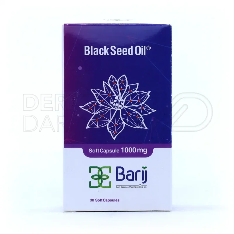 کپسول نرم روغن سیاه دانه ۱۰۰۰ میلی گرم باریج اسانس ۳۰ عدد