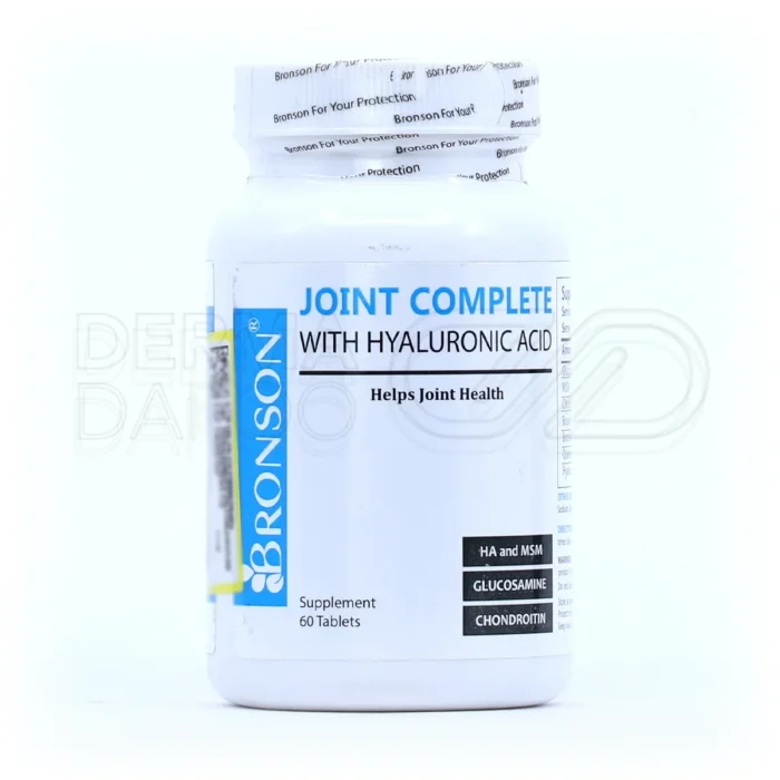 قرص جوینت کامپلت برونسون، بسته‌بندی مقاوم، مکمل مفاصل با هیالورونیک اسید، کاهش درد آرتروز.
