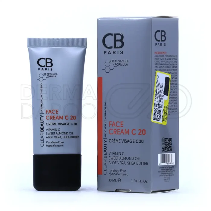 کرم روشن کننده صورت سی بی پاریس حاوی ویتامین C حجم ۳۰ میلی لیتر