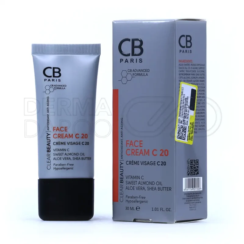 کرم روشن کننده صورت سی بی پاریس حاوی ویتامین C حجم ۳۰ میلی لیتر