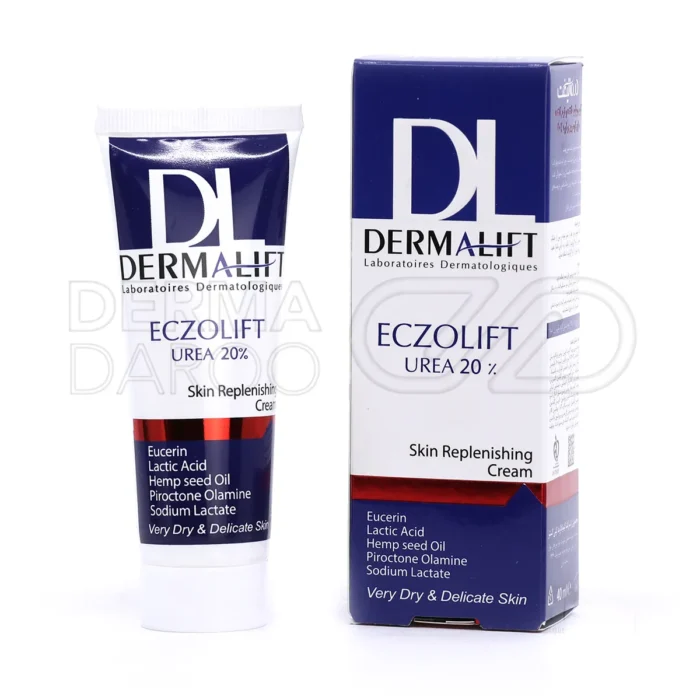 کرم مرطوب‌کننده درمالیفت با اوره ۲۰٪ در بسته‌بندی بهداشتی، رفع‌کننده میخچه، ترک پا و خشکی پوست با اثر نرم‌کنندگی عمیق.