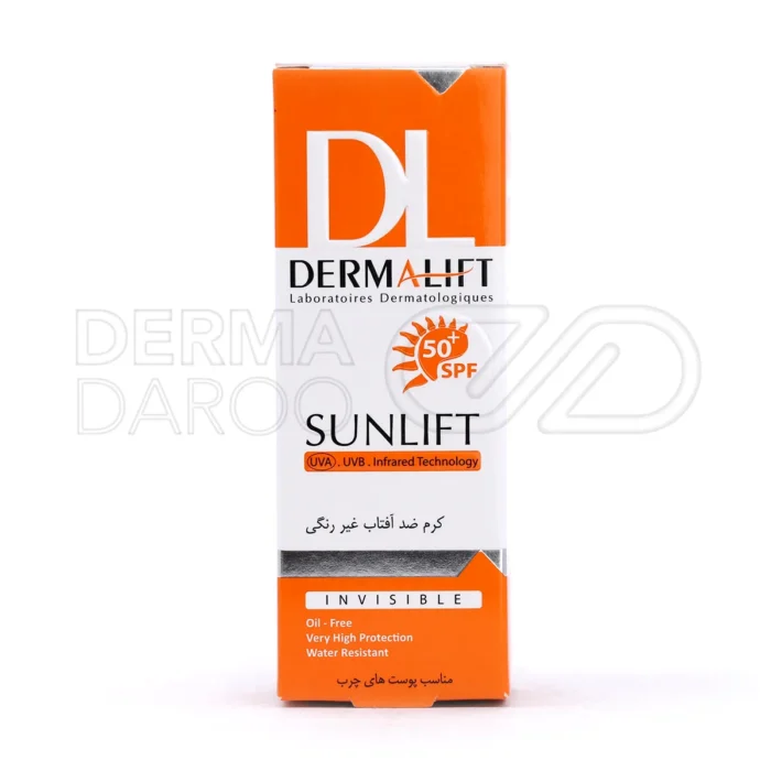 کرم ضد آفتاب سان لیفت درمالیفت، با بیوساکارید گام ۱ و گلیسیرین، رطوبت‌رسان، محافظت حداکثری، مناسب پوست چرب و مستعد آکنه.