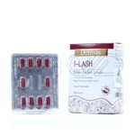 نمای نزدیک از کپسول‌های آی‌لش درمکس، مکمل آنتی‌اکسیدانی برای تحریک رشد موهای ظریف صورت