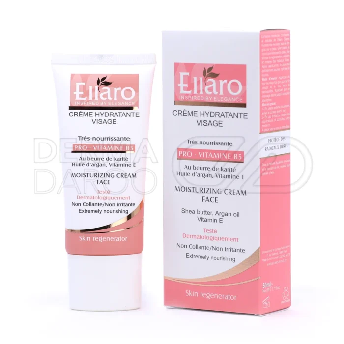 کرم مرطوب کننده الارو در تیوب پلاستیکی، حاوی پرو ویتامین B۵ و روغن آرگان، آبرسان پوست خشک