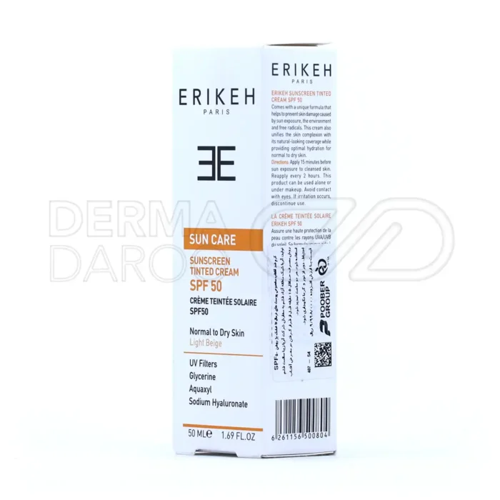 کرم ضد آفتاب و ضد لک SPF 50 اریکه ۵۰ میلی لیتر