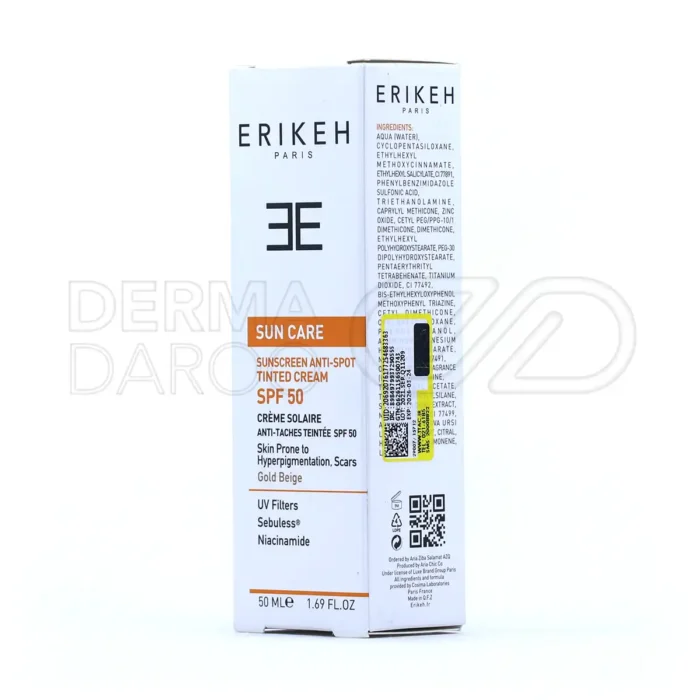 کرم ضد آفتاب و ضد لک SPF 50 اریکه ۵۰ میلی لیتر