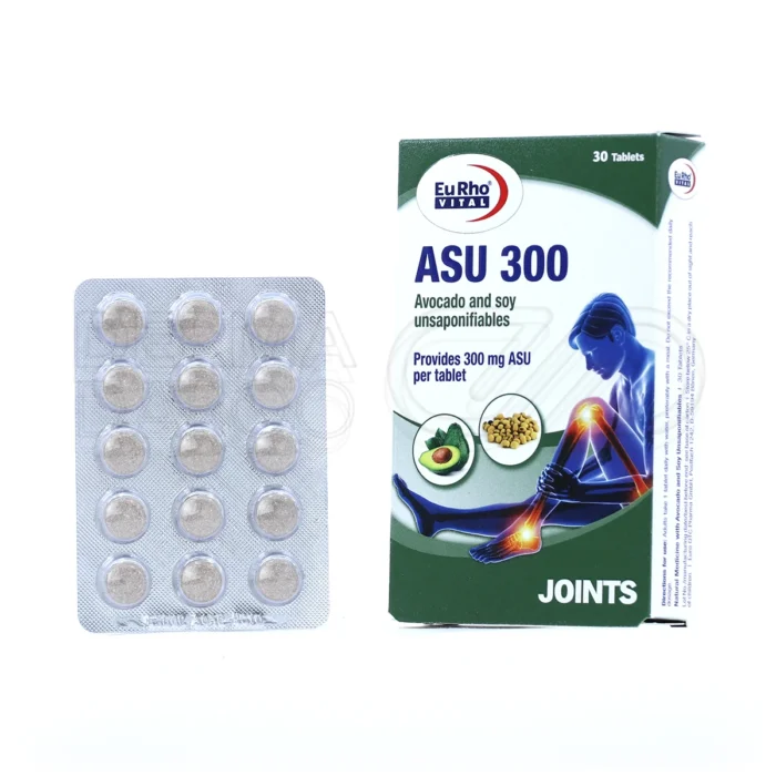 eurho-vital-asu-300-mg-30-tabs (1) قرص آسو ۳۰۰ یوروویتال؛ مکمل گیاهی حاوی عصاره آووکادو و روغن دانه سویا با خاصیت ضد التهاب و محافظت از مفاصل و غضروفها