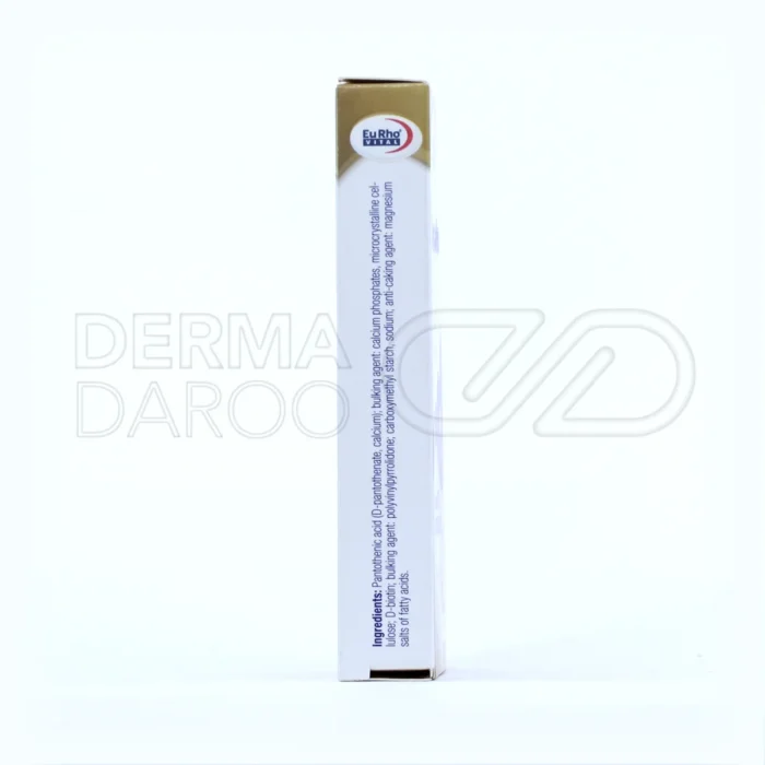 قرص بیوپانتن یوروویتال، مکمل تقویت‌کننده مو، ناخن و پوست با دوز بالای بیوتین