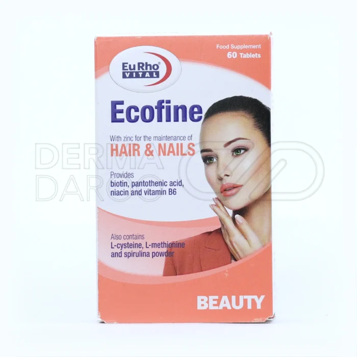 مکمل غذایی اکوفاین یوروویتال مناسب برای تقویت پوست، مو، ناخن و حمایت از سیستم ایمنی بدن