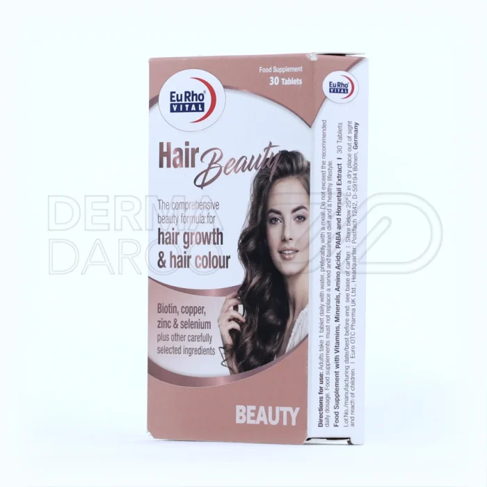 قرص تقویت‌کننده مو با بیوتین، زینک و عصاره دم‌اسب جهت کاهش ریزش و افزایش استحکام مو