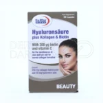مکمل غذایی حاوی هیالورونیک اسید، کلاژن هیدرولیز شده و بیوتین برای تقویت سیستم ایمنی و استحکام ناخن