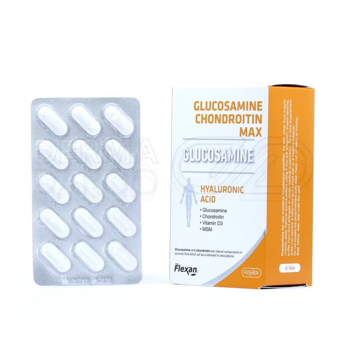 قرص گلوکزامین و کندرویتین، بسته‌بندی مقاوم، مکمل مفاصل با MSM و D۳، کاهش درد آرتروز.