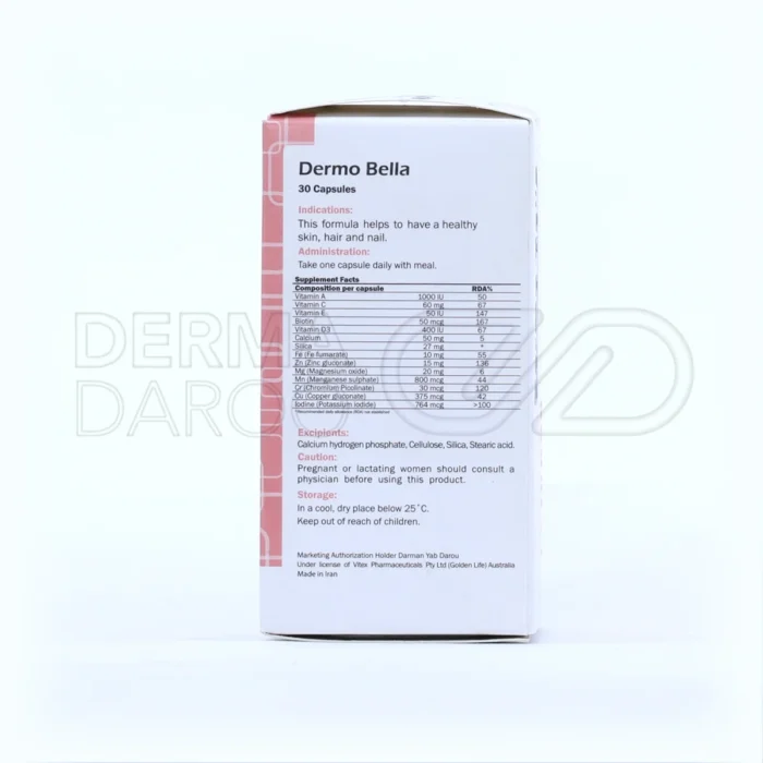 مکمل درموبلا گلدن لایف با ترکیب بی‌نظیر ویتامین‌ها و املاح؛ مناسب برای کاهش ریزش مو و تقویت رشد مو