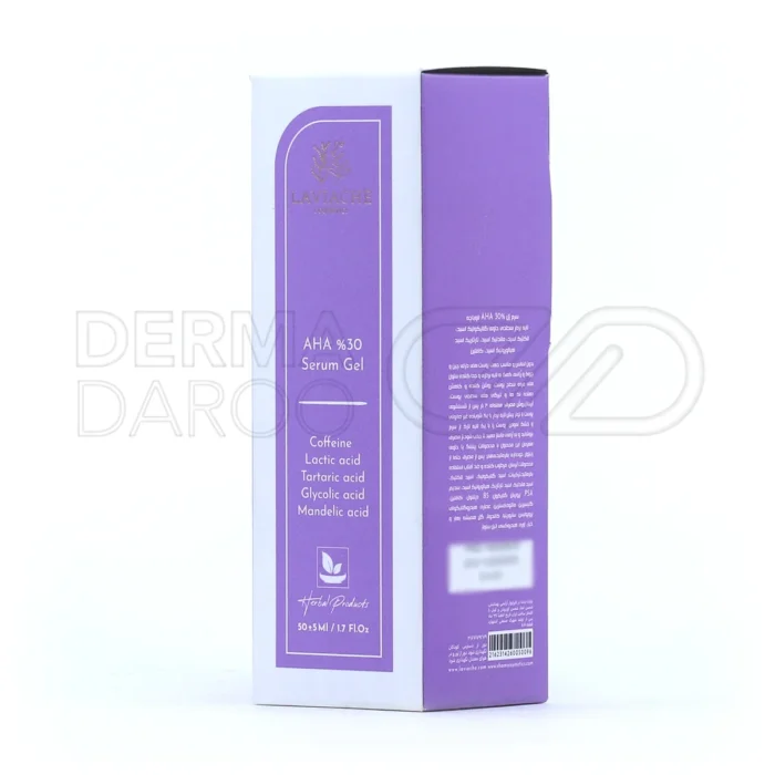 ژل لایه‌بردار لاویاچه، با گلیسیرین و عصاره خیار، آبرسان، کاهش‌دهنده چین و چروک، مناسب پوست حساس و لک‌دار.