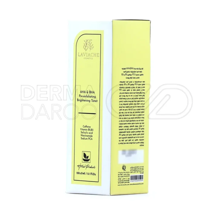 سرم لایه‌بردار لاویاچه، با اسید لاکتیک و کافئین، کاهش لک و جوش، مناسب انواع پوست، تنظیم pH و پاکسازی منافذ.